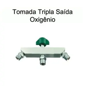 Tomada Tripla para Rede de Oxigênio