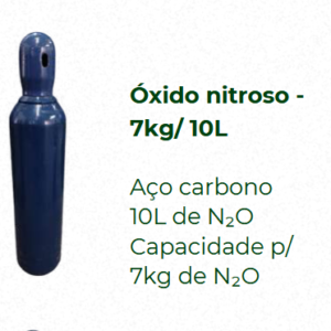 Cilindro 7Kg (10Lts) oxido nitroso- vazio